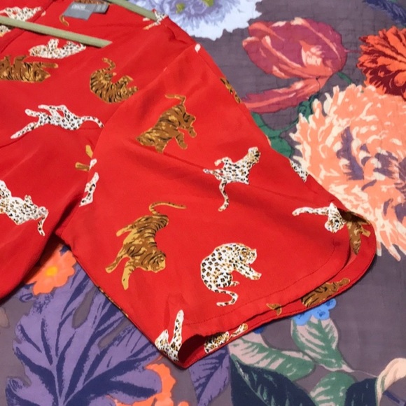 ASOS Red-Orange Tiger-Print Dress - Picture 4 of 6